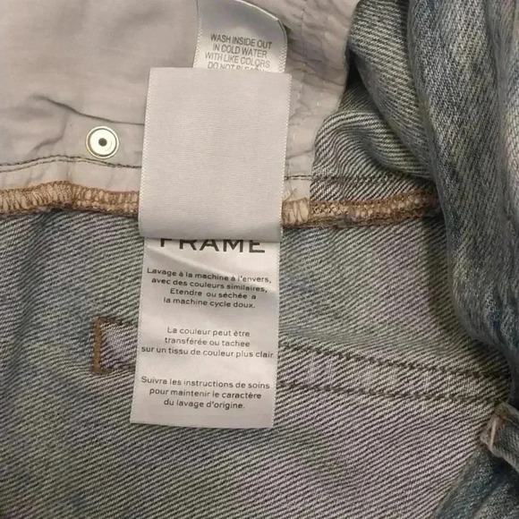 Frame Le Denim Mini Skirt Cowgirl Wesrern Boho Rustic Academia Size 00 - Picture 7 of 7